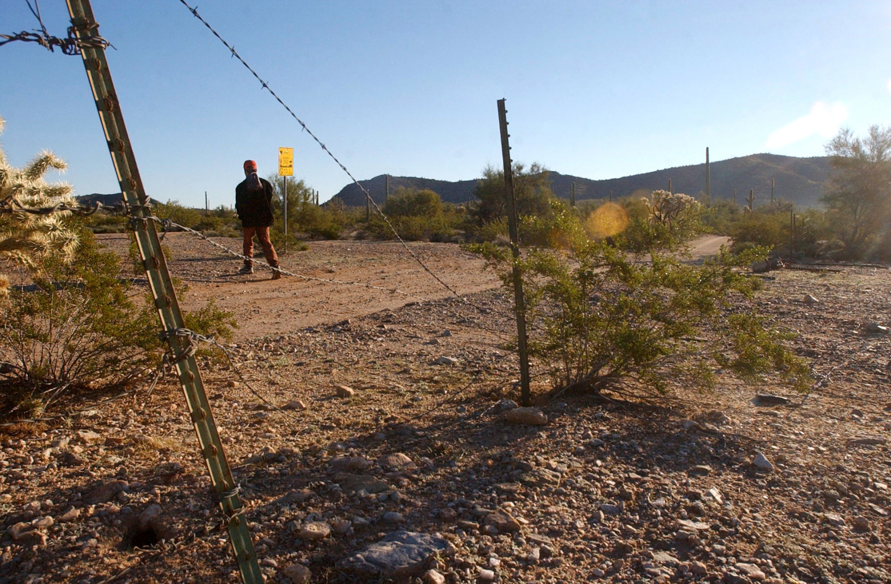U.S. - Mexico border at Organ Pipe NM, 2003